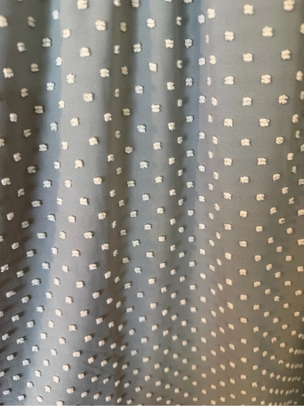 orange creek Blue Polka Dot Wrap Midi Dress